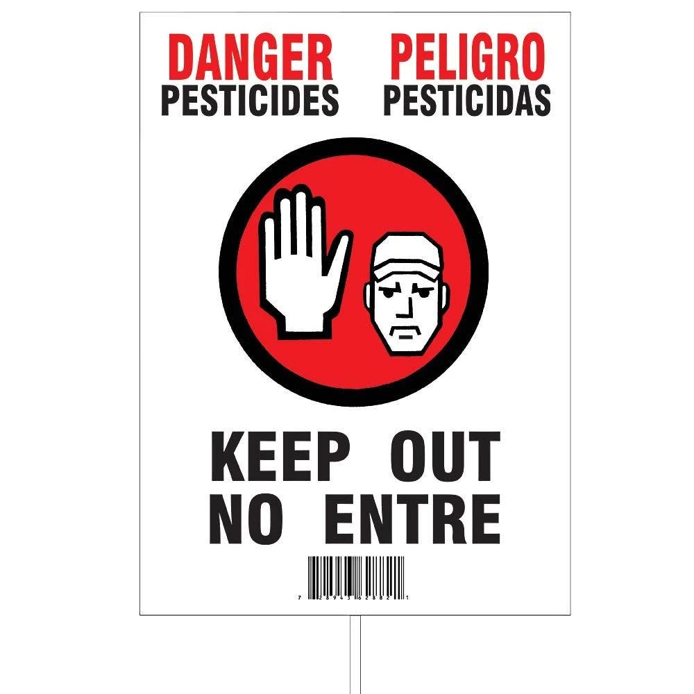 Pesticide Warning Sign, 5 In. X 7 In. 3 Pesticide Warning Sign, 5 In. X 7 In.
