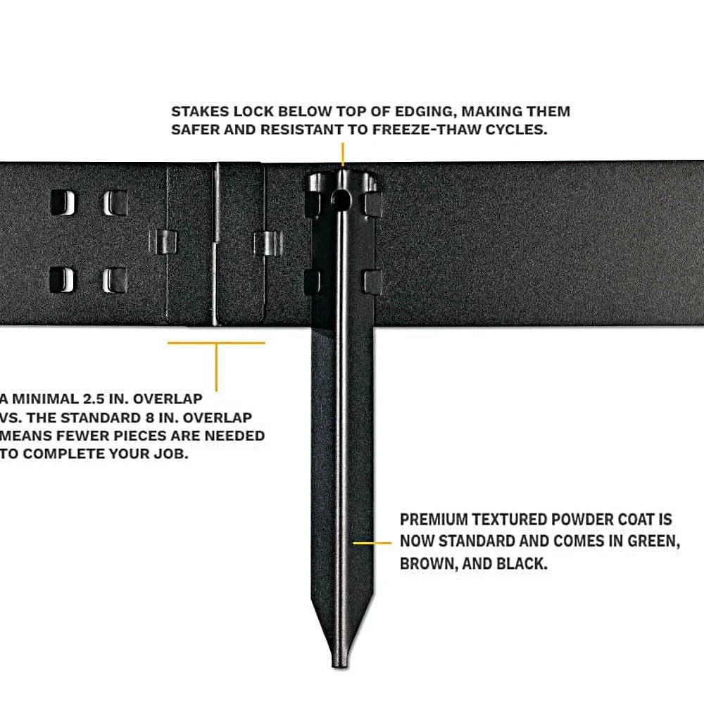 QuickLock™ Steel Landscape Edging Kit, Black By COLMET® 4 QuickLock™ Steel Landscape Edging Kit, Black By COLMET® - Image 2