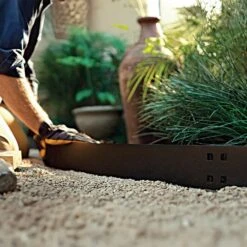 QuickLock™ Steel Landscape Edging Kit, Black By COLMET® 10 QuickLock™ Steel Landscape Edging Kit, Black By COLMET® -Amleos ql712bl live2