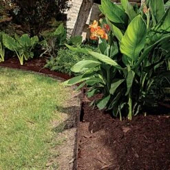 QuickLock™ Steel Landscape Edging Kit, Brown By COLMET® -Amleos ql712br live3