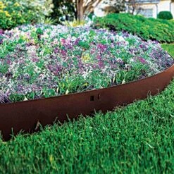 QuickLock™ Steel Landscape Edging Kit, Brown By COLMET® -Amleos ql712br live4