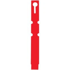 Vinyl Slip'N Lock Loop Lock Labels, Red, 5/8in X 5-1/2in, Roll Of 1,000 Labels