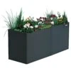 32" Extra Tall Modern 27" X 83" Metal Raised Garden Bed - Midnight Blue