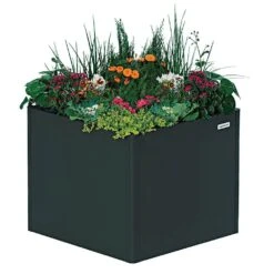 32" Extra Tall Modern 42" X 42" Metal Raised Garden Bed - Midnight Blue