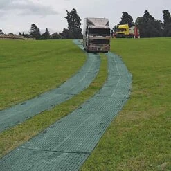 Ground Protection Mat, Light Green, 44-1/2in Width X 8ft Length X 1/2in Thick By TrakMAT -Amleos tm4496 7g 2