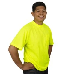 Birdseye Mesh Short Sleeve Tee, Non-Rated, Lime, Size 2X Large By Cordova -Amleos v1312xl am 4