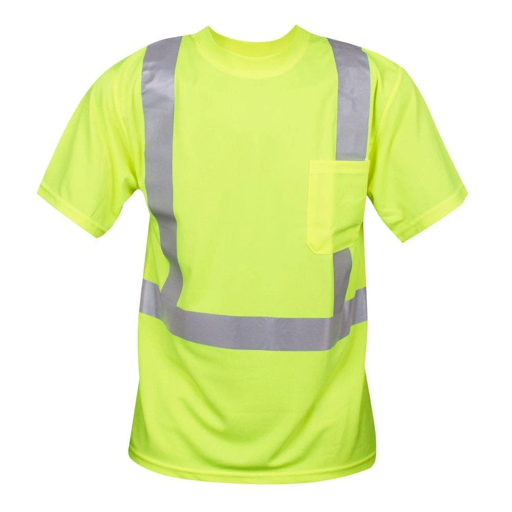 Class II Birdseye Mesh Short Sleeve Tee, ANSI Type II, Lime, Size Medium By Cordova 3 Class II Birdseye Mesh Short Sleeve Tee, ANSI Type II, Lime, Size Medium By Cordova