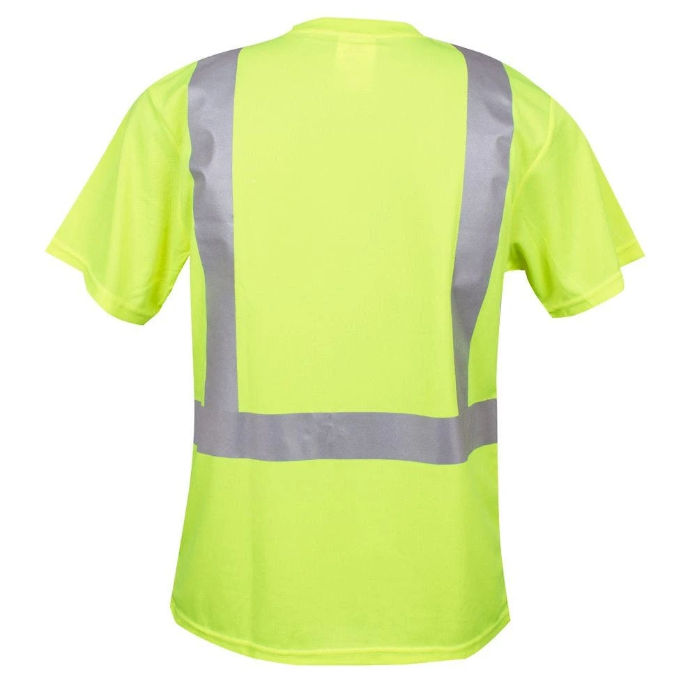 Class II Birdseye Mesh Short Sleeve Tee, ANSI Type II, Lime, Size Medium By Cordova 4 Class II Birdseye Mesh Short Sleeve Tee, ANSI Type II, Lime, Size Medium By Cordova - Image 2