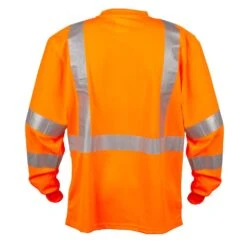 Class III Birdseye Mesh Long Sleeve Tee, ANSI Type II, Orange, Size Medium By Cordova -Amleos v510m am 1