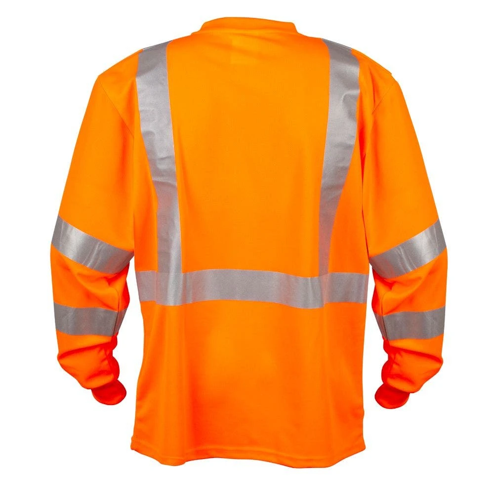 Class III Birdseye Mesh Long Sleeve Tee, ANSI Type II, Orange, Size Extra Large By Cordova 4 Class III Birdseye Mesh Long Sleeve Tee, ANSI Type II, Orange, Size Extra Large By Cordova - Image 2