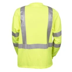 Class III Birdseye Mesh Long Sleeve Tee, ANSI Type II, Lime, Size 2X Large By Cordova -Amleos v5112xl am 1
