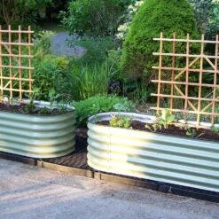 Vego 6 In 1 Modular Metal Raised Bed, Olive Green -Amleos vb6n1 og 2 1