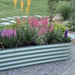 Vego 6 In 1 Modular Metal Raised Bed, Olive Green -Amleos vb6n1 og 3 1