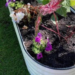 Vego 6 In 1 Modular Metal Raised Bed, Pearl White -Amleos vb6n1 wh 6 1