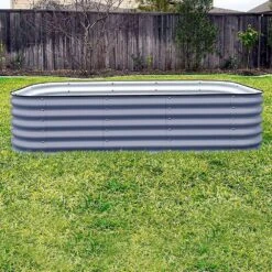 Vego 9 In 1 Modular Metal Raised Bed, Modern Grey -Amleos vb9n1 gr 1