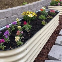 Vego 9 In 1 Modular Metal Raised Bed, Pearl White 13 Vego 9 In 1 Modular Metal Raised Bed, Pearl White -Amleos vb9n1 wh 3 1