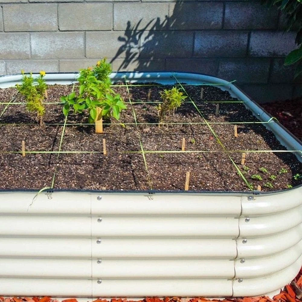 Vego 9 In 1 Modular Metal Raised Bed, Pearl White 9 Vego 9 In 1 Modular Metal Raised Bed, Pearl White - Image 7