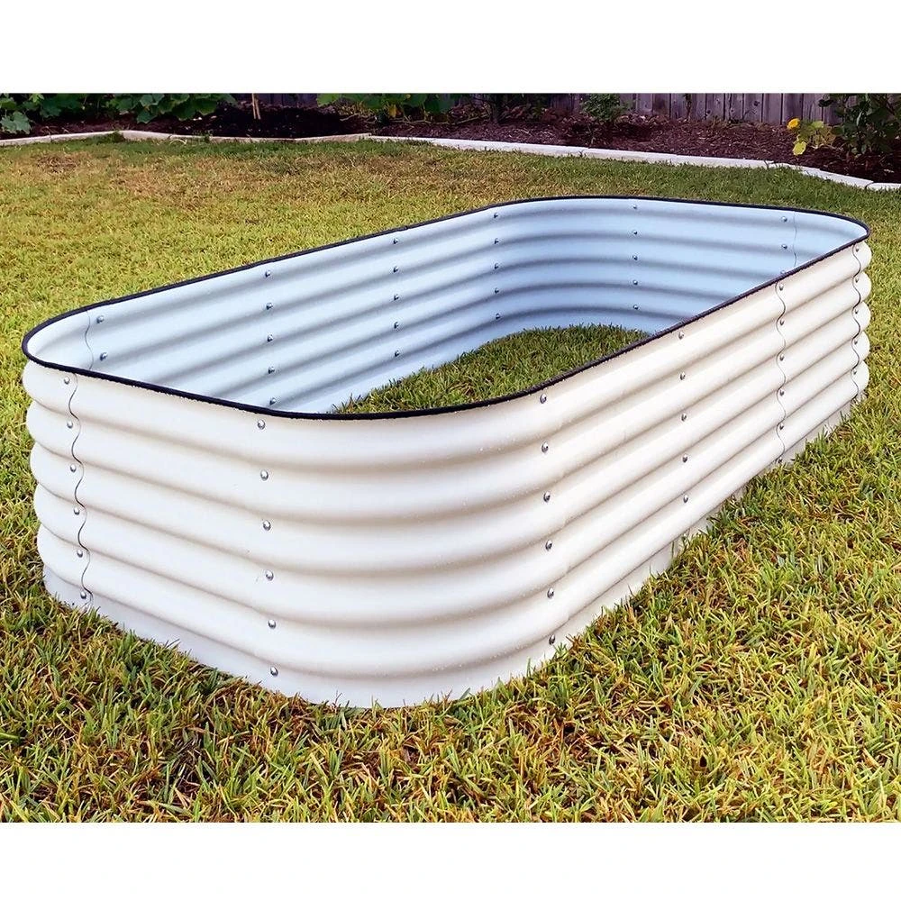 Vego 9 In 1 Modular Metal Raised Bed, Pearl White 3 Vego 9 In 1 Modular Metal Raised Bed, Pearl White