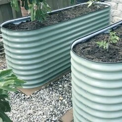 Vego Extra Tall 6 In 1 Modular Metal Raised Bed, Olive Green -Amleos vbt6n1 og 2 1