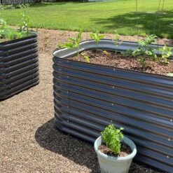 Vego Extra Tall 9 In 1 Modular Raised Bed, Modern Grey -Amleos vbt9n1 gr 2 1