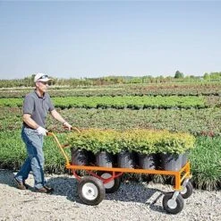 Leonard Push Style 4 Wheel Nursery Carts With 2 Foot X 5 Foot Decks -Amleos vp 2460fw 2