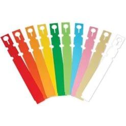 Slip N Lock 1 Inch X 9 Inch Perforated Thermal Transfer Labels With Loop Lock