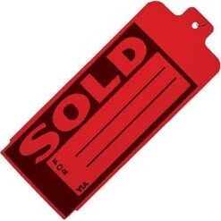 Vinyl Tags With "Sold" Print, Rolls Of 1,000 Tags With Attachment Wires 7 Vinyl Tags With "Sold" Print, Rolls Of 1,000 Tags With Attachment Wires -Amleos vp dwf2 2