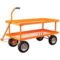 Leonard 2 Foot By 5 Foot Pull Style Nursery Cart With Shelf -Amleos vp f2460xwg 1