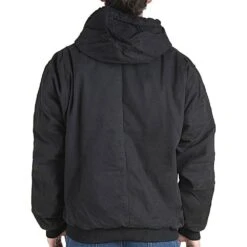 BERNE Original Washed Hooded Jackets, Black, Standard Sizes -Amleos vp hj375bkr 2