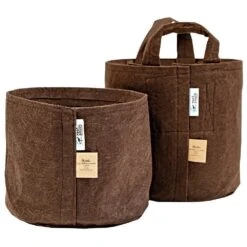 Root Pouch Boxer Non Degradable Reusable Grow Bags With Handles Brown