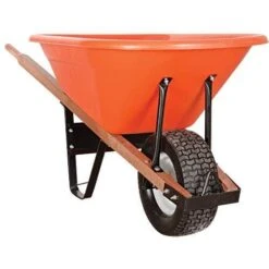 Leonard 6 Cubic Foot Capacity Poly Tray Wheelbarrows