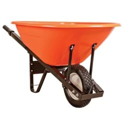 Leonard 8 Cubic Foot Poly Tray Wheelbarrows With Steel Handles 8 Leonard 8 Cubic Foot Poly Tray Wheelbarrows With Steel Handles -Amleos vp wb08s 2