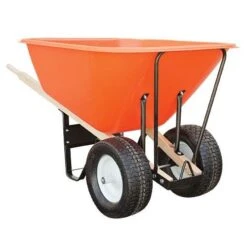 Leonard 2 Wheeled 10 Cubic Foot Capacity Poly Tray Wheelbarrows