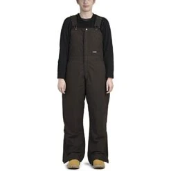 BERNE Women's Softstone Insulated Bibs, Dark Brown -Amleos vp wb515dbn 1