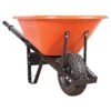 Leonard 6 Cubic Foot Poly Tray Wheelbarrows With Steel Handles