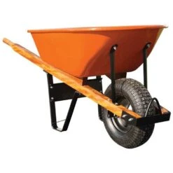 Leonard 6 Cubic Foot Capacity Steel Tray Wheelbarrows