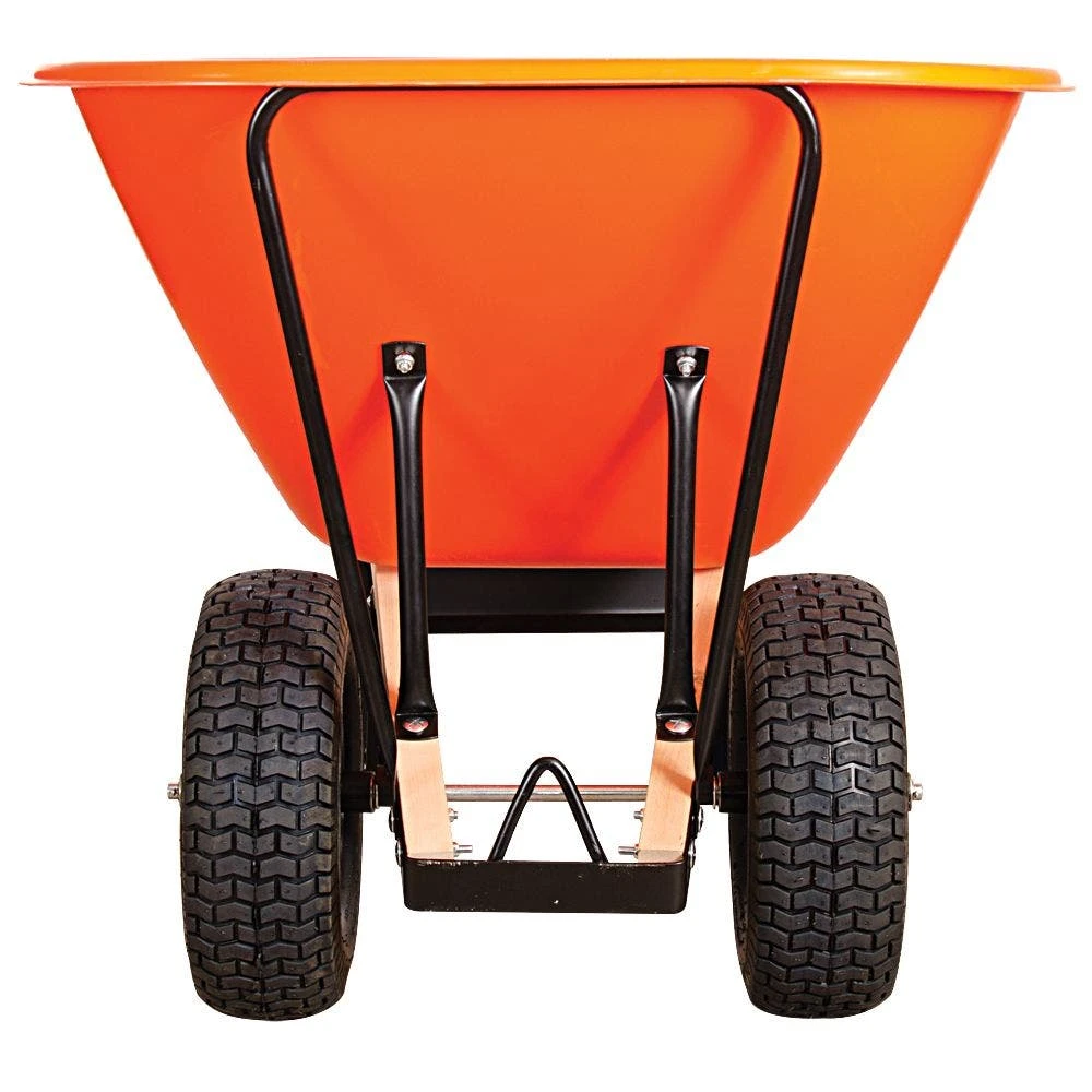 Leonard 2-Wheeled, 10-Cubic-Foot Capacity Poly Tray Wheelbarrow With Pneumatic Tires 4 Leonard 2-Wheeled, 10-Cubic-Foot Capacity Poly Tray Wheelbarrow With Pneumatic Tires - Image 2