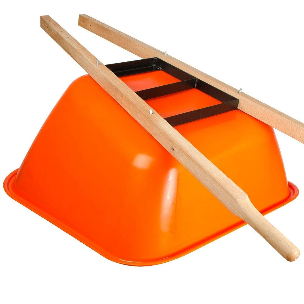 Leonard 2-Wheeled, 10-Cubic-Foot Capacity Poly Tray Wheelbarrow With Pneumatic Tires 5 Leonard 2-Wheeled, 10-Cubic-Foot Capacity Poly Tray Wheelbarrow With Pneumatic Tires - Image 3