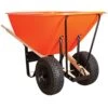 Leonard 2-Wheeled, 10-Cubic-Foot Capacity Poly Tray Wheelbarrow With Pneumatic Tires -Amleos wb10 7