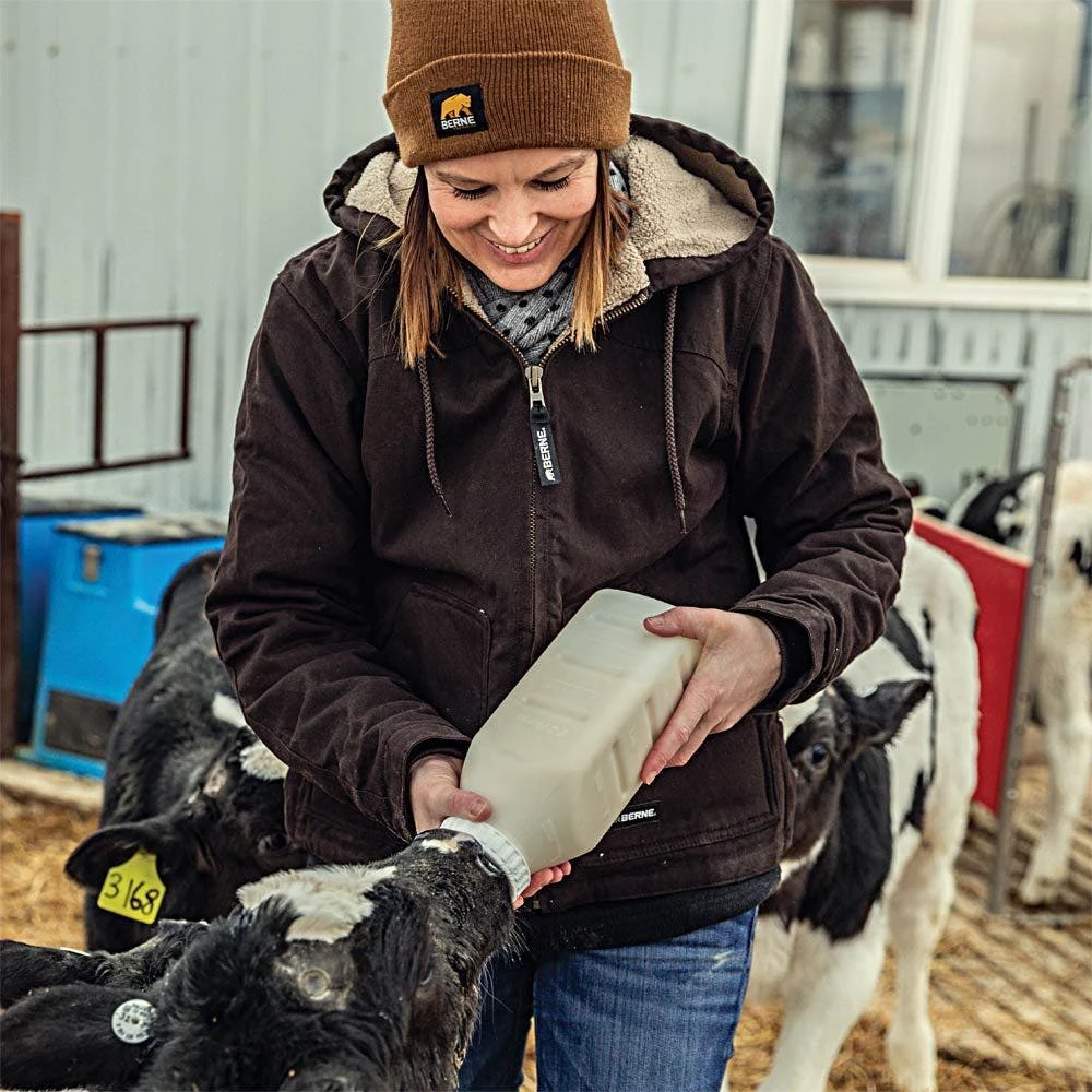 Softstone Hooded Coats, Dark Brown, Women's Size 4X Large By Berne 5 Softstone Hooded Coats, Dark Brown, Women's Size 4X Large By Berne - Image 3