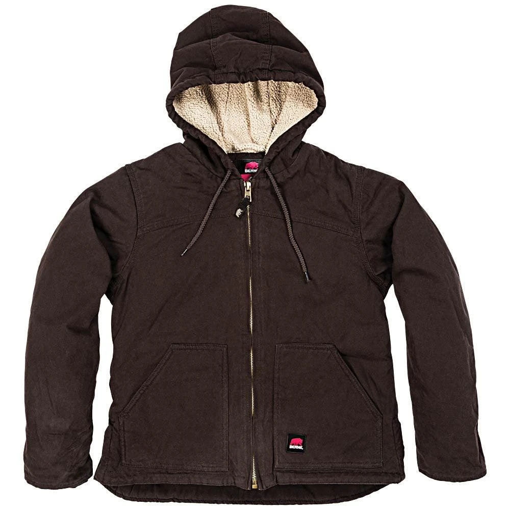 Softstone Hooded Coats, Dark Brown, Women's Size Medium-Tall Tall By Berne 3 Softstone Hooded Coats, Dark Brown, Women's Size Medium-Tall Tall By Berne