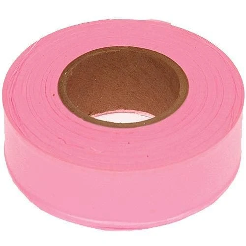 Flagging/Tagging Tape, Solid Pink, 1-3/16in X 300ft, Non-Adhesive, Box Of 12 Rolls 4 Flagging/Tagging Tape, Solid Pink, 1-3/16in X 300ft, Non-Adhesive, Box Of 12 Rolls - Image 2