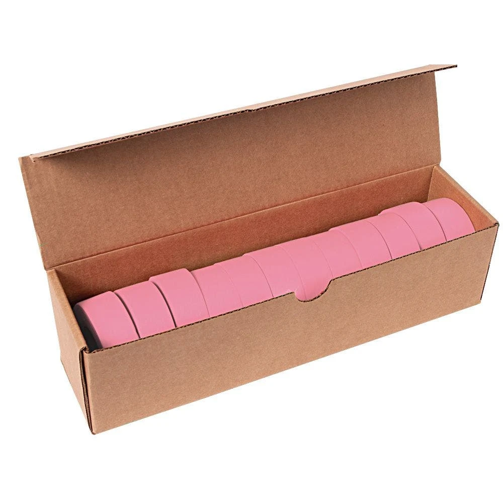 Flagging/Tagging Tape, Solid Pink, 1-3/16in X 300ft, Non-Adhesive, Box Of 12 Rolls 3 Flagging/Tagging Tape, Solid Pink, 1-3/16in X 300ft, Non-Adhesive, Box Of 12 Rolls